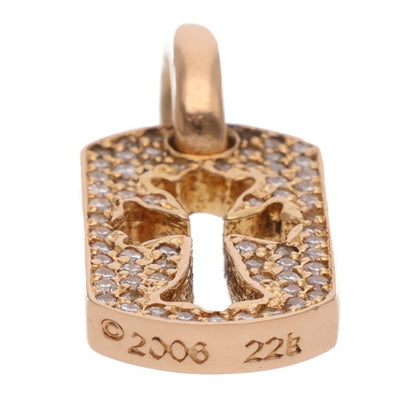 Chrome Hearts 22K Tiny CO Cross Pave Diamond Charm