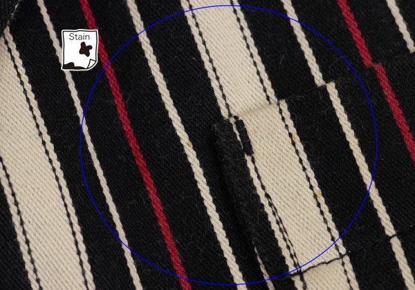 ISSEY MIYAKE MEN Striped Cotton 3B Jacket Beige Red Size 4