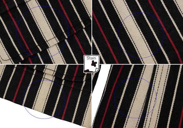 ISSEY MIYAKE MEN Striped Cotton 3B Jacket Beige Red Size 4