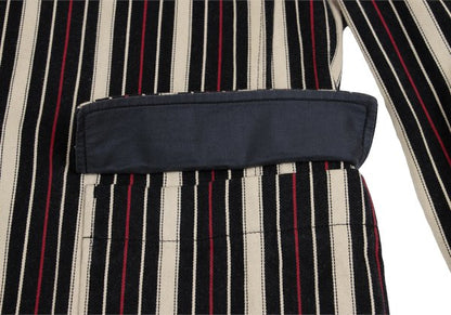 ISSEY MIYAKE MEN Striped Cotton 3B Jacket Beige Red Size 4