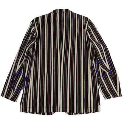 ISSEY MIYAKE MEN Striped Cotton 3B Jacket Beige Red Size 4
