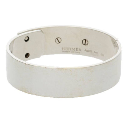 HERMES Collier de Chien MM Silver Bangle Size ONE SIZE