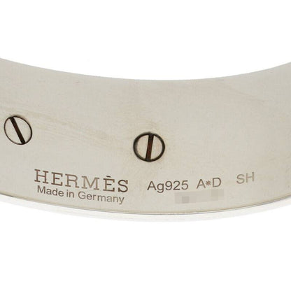 HERMES Collier de Chien MM Silver Bangle Size ONE SIZE