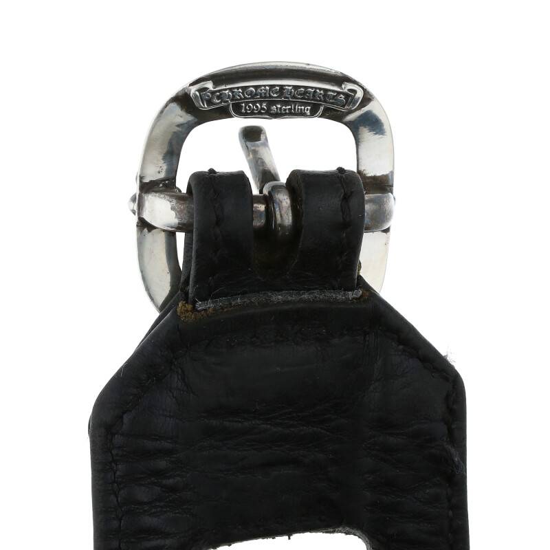 Chrome Hearts RR TINY BUCKLE Leather Bangle Multi Size 1