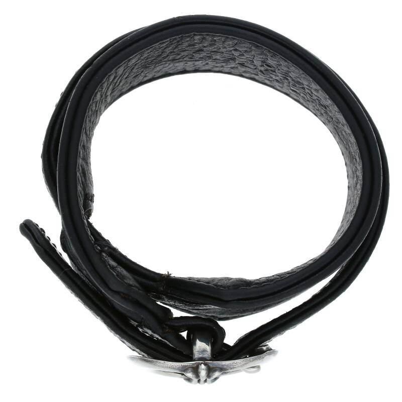 Chrome Hearts RR TINY BUCKLE Leather Bangle Multi Size 1