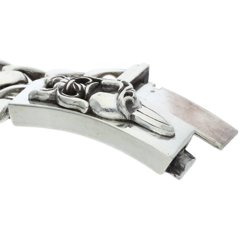 Chrome Hearts ID Dagger Heart Link Bracelet Size 13LINK