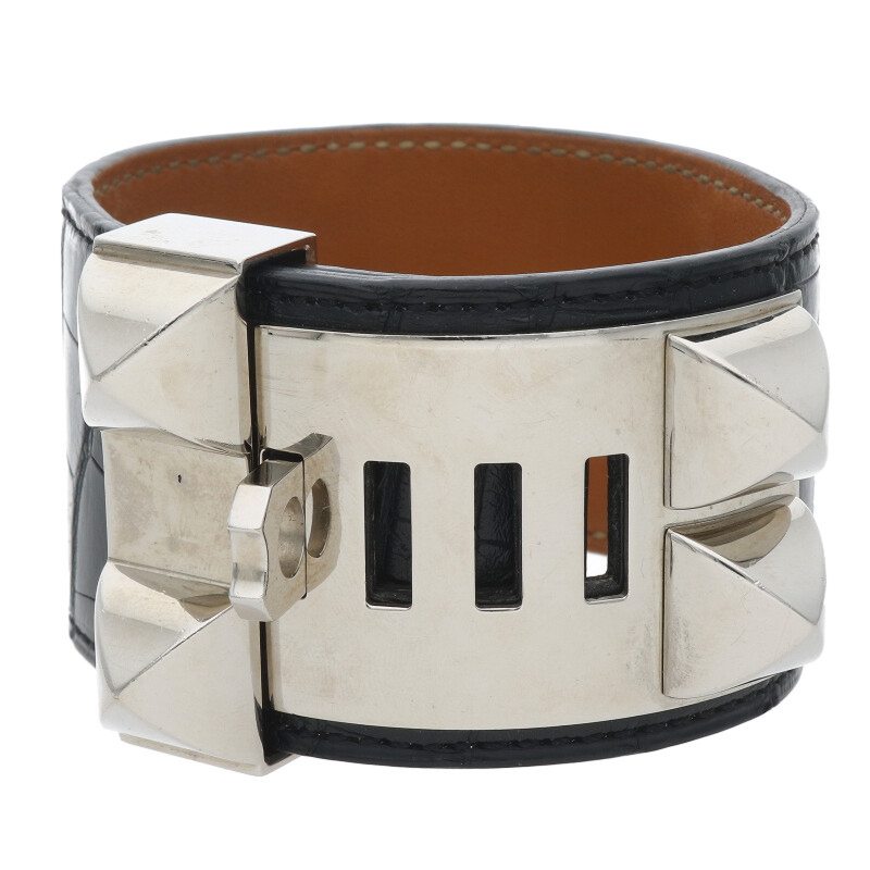 HERMES Collier de Chien T-Stamp Alligator Size ONE SIZE