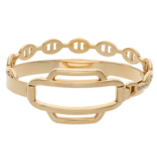 HERMES Collier de Chien Double Tour K18PG Full Size ONE SIZE