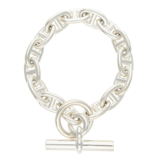 HERMES Chaine d'Ancre MM 925 Silver Bracelet Size ONE SIZE