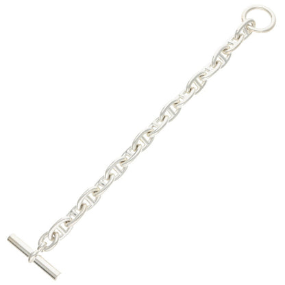 HERMES Chaine d'Ancre MM 925 Silver Bracelet Size ONE SIZE