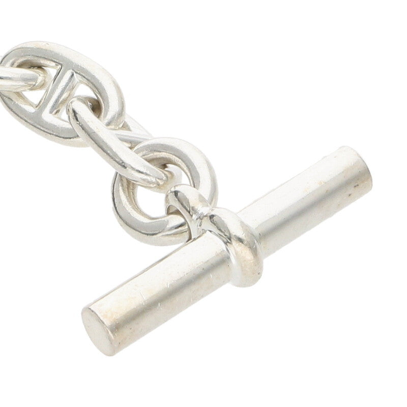 HERMES Chaine d'Ancre MM 925 Silver Bracelet Size ONE SIZE
