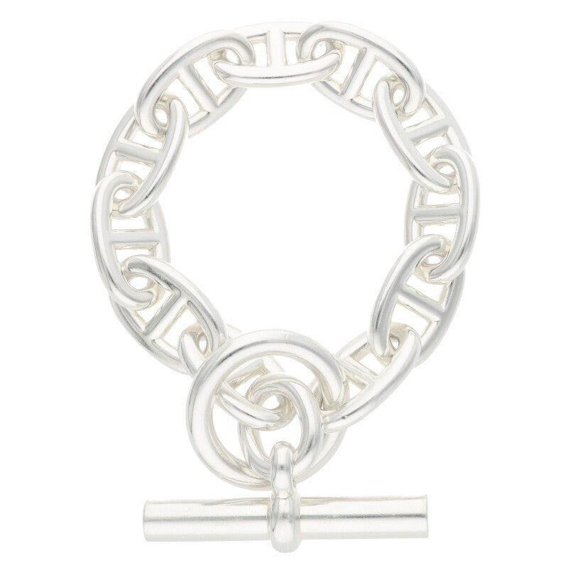 HERMES Chaine d'Ancre TGM 925 Silver Bracelet Size ONE SIZE
