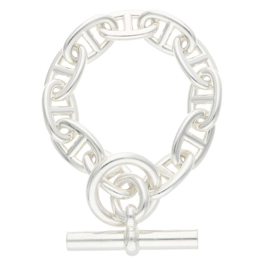 HERMES Chaine d'Ancre TGM 925 Silver Bracelet Size ONE SIZE