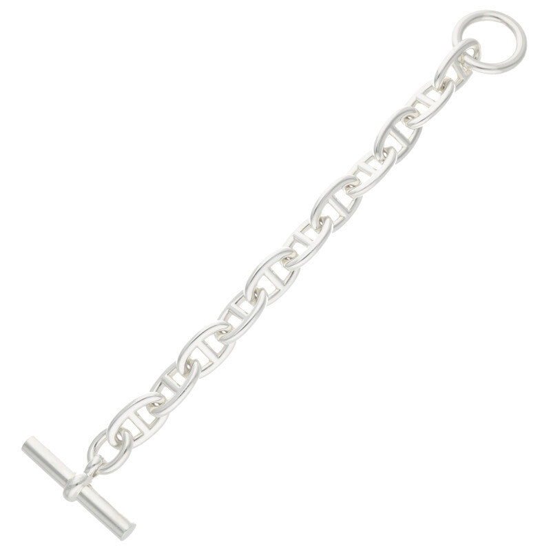 HERMES Chaine d'Ancre TGM 925 Silver Bracelet Size ONE SIZE