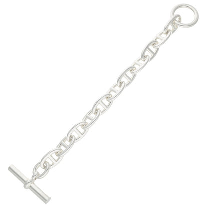 HERMES Chaine d'Ancre TGM 925 Silver Bracelet Size ONE SIZE
