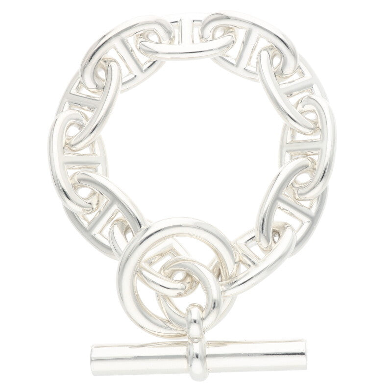 HERMES Chaine d'Ancre TGM 925 Silver Bracelet Size ONE SIZE