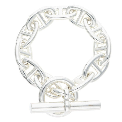 HERMES Chaine d'Ancre TGM 925 Silver Bracelet Size ONE SIZE