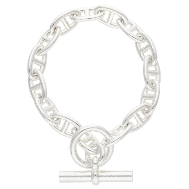 HERMES Chaine d'Ancre GM 925 Silver Bracelet Size ONE SIZE