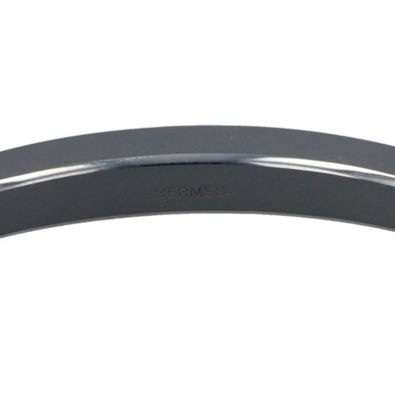 HERMES Fer a Cheval Horseshoe Silver Bangle Size ONE SIZE