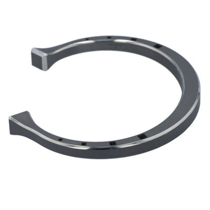 HERMES Fer a Cheval Horseshoe Silver Bangle Size ONE SIZE