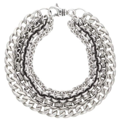 Chrome Hearts Multi Chain Silver Bracelet