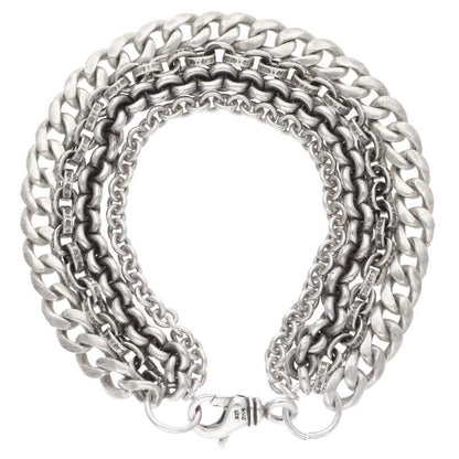Chrome Hearts Multi Chain Silver Bracelet