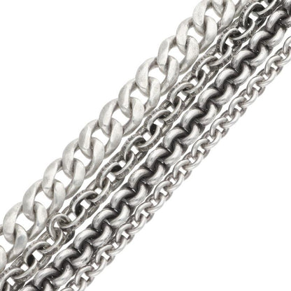 Chrome Hearts Multi Chain Silver Bracelet