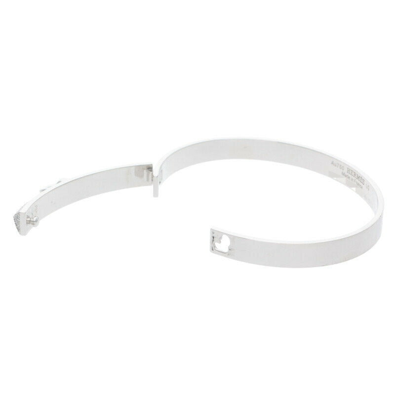 HERMES Collier de Chien K18WG Diamond Bracelet Size ONE SIZE