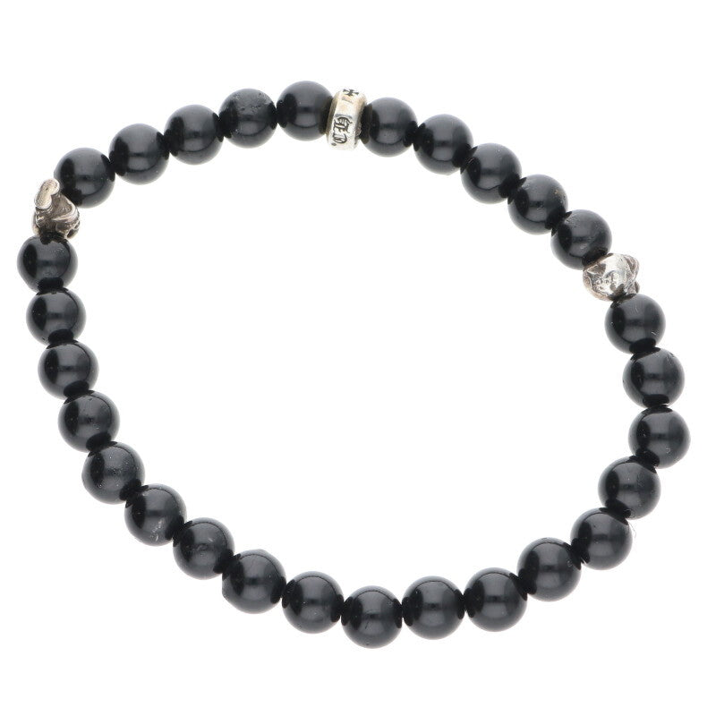 Chrome Hearts Beaded bracelet Black x Silver (Silver 13.94g)