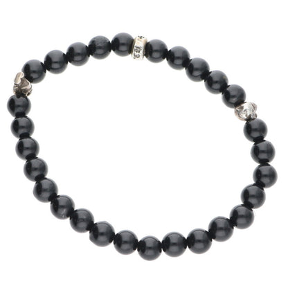 Chrome Hearts Beaded bracelet Black x Silver (Silver 13.94g)