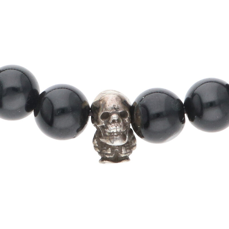Chrome Hearts Beaded bracelet Black x Silver (Silver 13.94g)