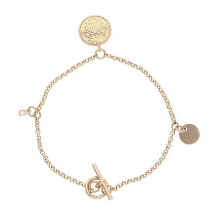HERMES Ex-Libris PM K18PG 1 Diamond Bracelet Size ONE SIZE