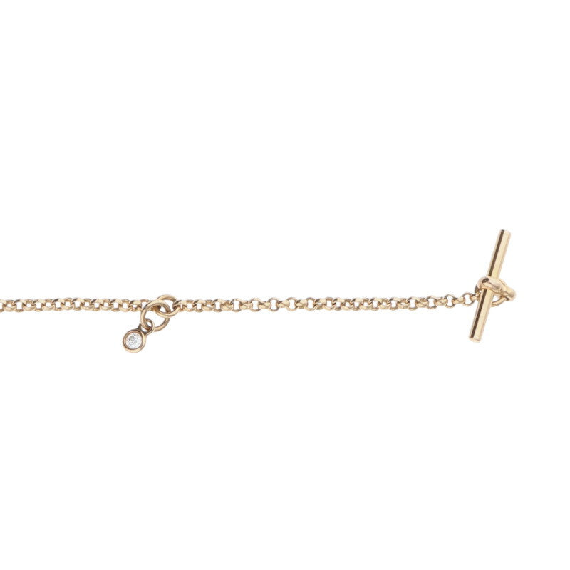 HERMES Ex-Libris PM K18PG 1 Diamond Bracelet Size ONE SIZE