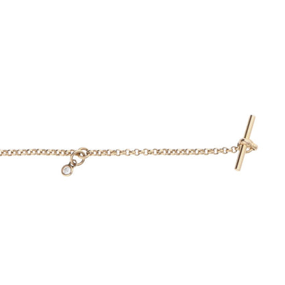 HERMES Ex-Libris PM K18PG 1 Diamond Bracelet Size ONE SIZE
