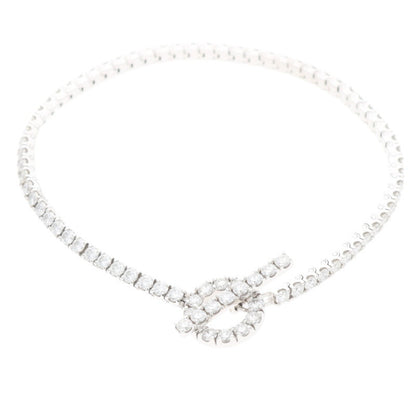 HERMES Finesse K18WG Diamond Bracelet Size ONE SIZE