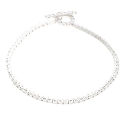 HERMES Finesse K18WG Diamond Bracelet Size ONE SIZE