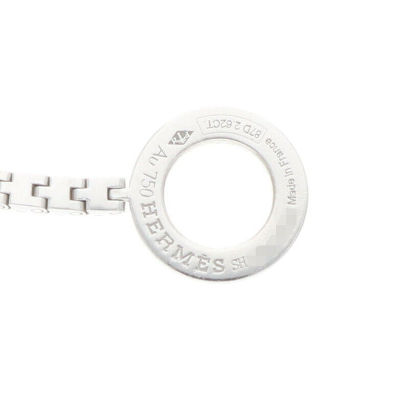 HERMES Finesse K18WG Diamond Bracelet Size ONE SIZE