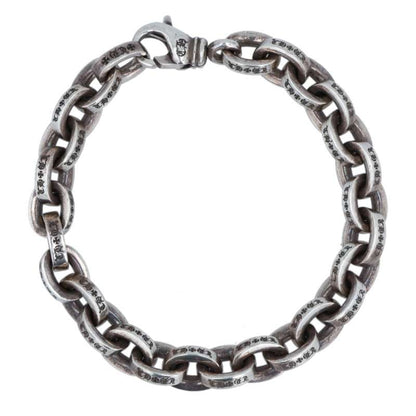 Chrome Hearts LARGE PAPER CHN Silver Bracelet Size 7 Inch