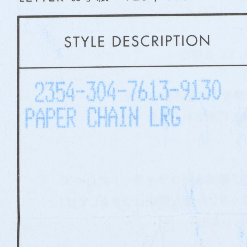 Chrome Hearts LARGE PAPER CHN Silver Bracelet Size 7 Inch