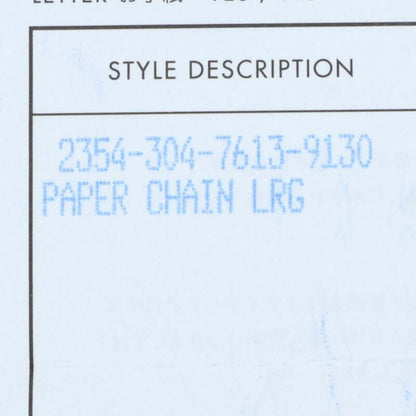 Chrome Hearts LARGE PAPER CHN Silver Bracelet Size 7 Inch