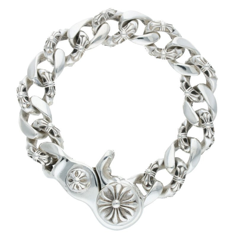 Chrome Hearts Fancy Link Clip Silver Bracelet Size ONE SIZE