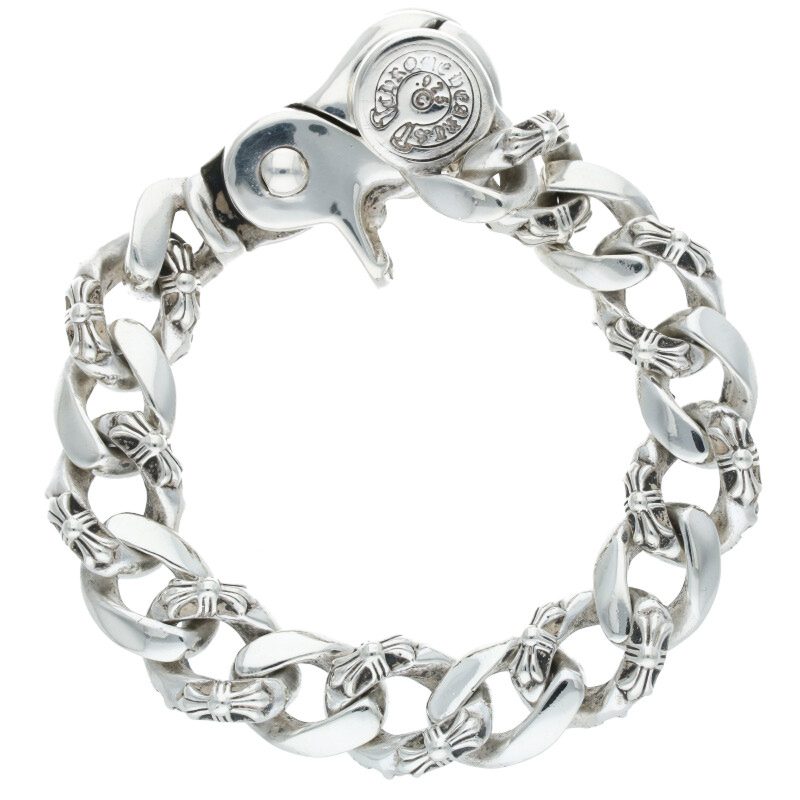 Chrome Hearts Fancy Link Clip Silver Bracelet Size ONE SIZE