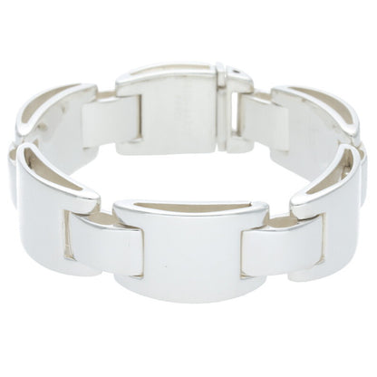 HERMES Luna Park 925 Silver Bracelet Size ONE SIZE