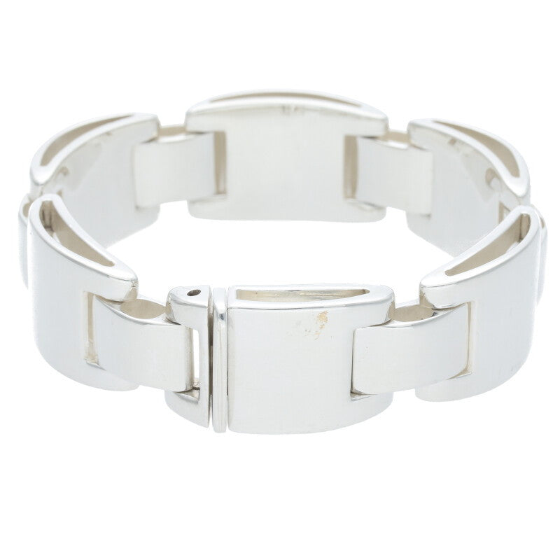 HERMES Luna Park 925 Silver Bracelet Size ONE SIZE