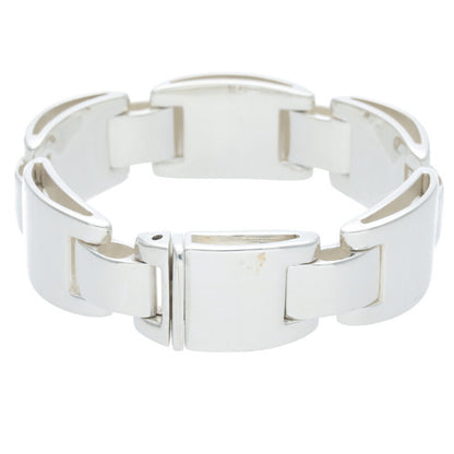 HERMES Luna Park 925 Silver Bracelet Size ONE SIZE