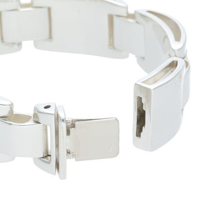 HERMES Luna Park 925 Silver Bracelet Size ONE SIZE