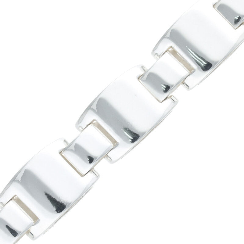 HERMES Luna Park 925 Silver Bracelet Size ONE SIZE