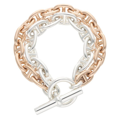 HERMES Chaine d'Ancre K18PG/925 Silver Size ONE SIZE