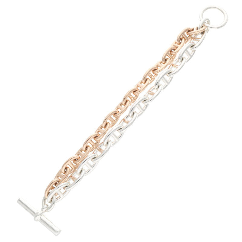 HERMES Chaine d'Ancre K18PG/925 Silver Size ONE SIZE