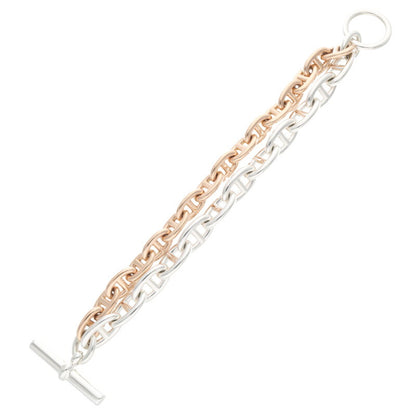 HERMES Chaine d'Ancre K18PG/925 Silver Size ONE SIZE
